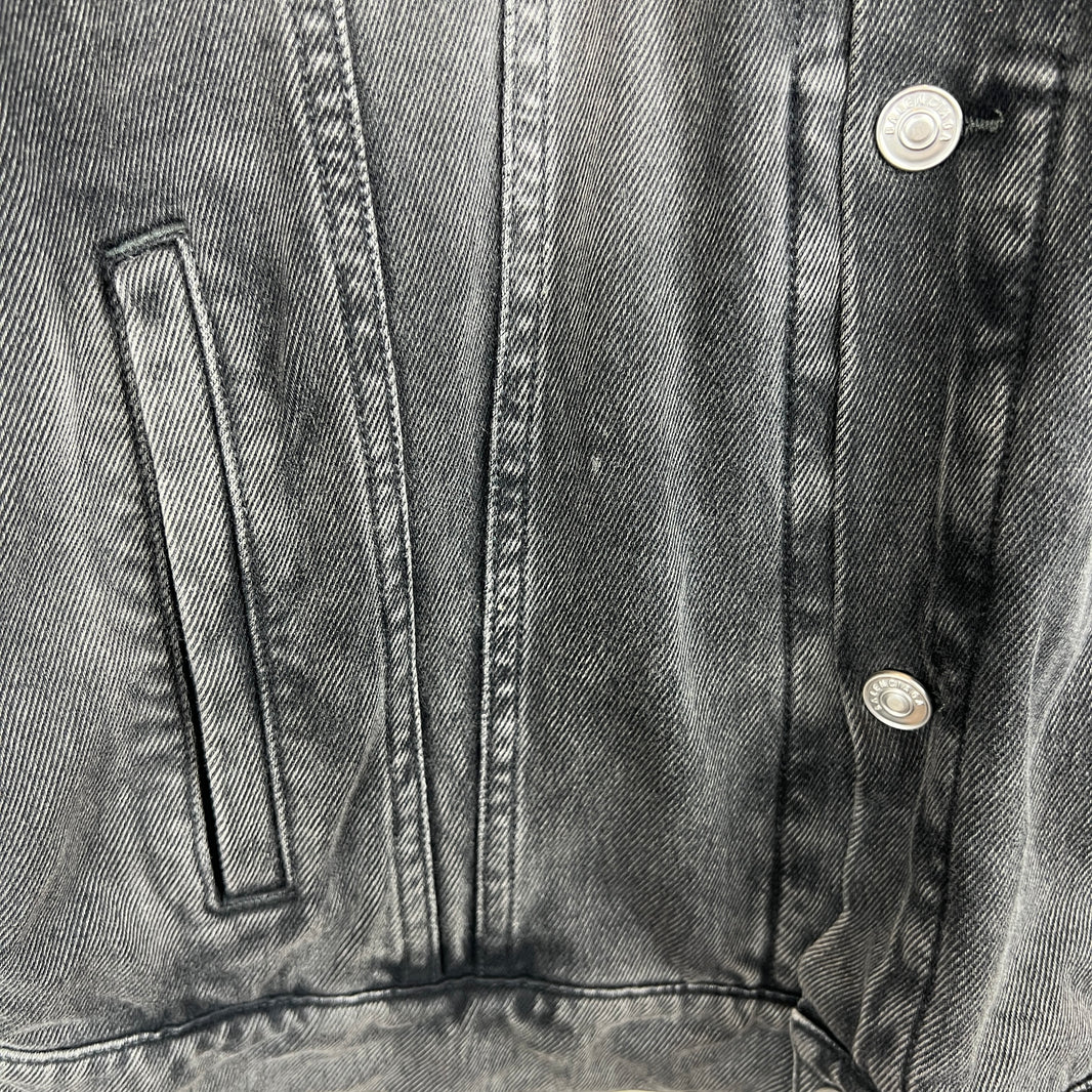 Balenciaga Sample Thin Black Wash Denim Jacket