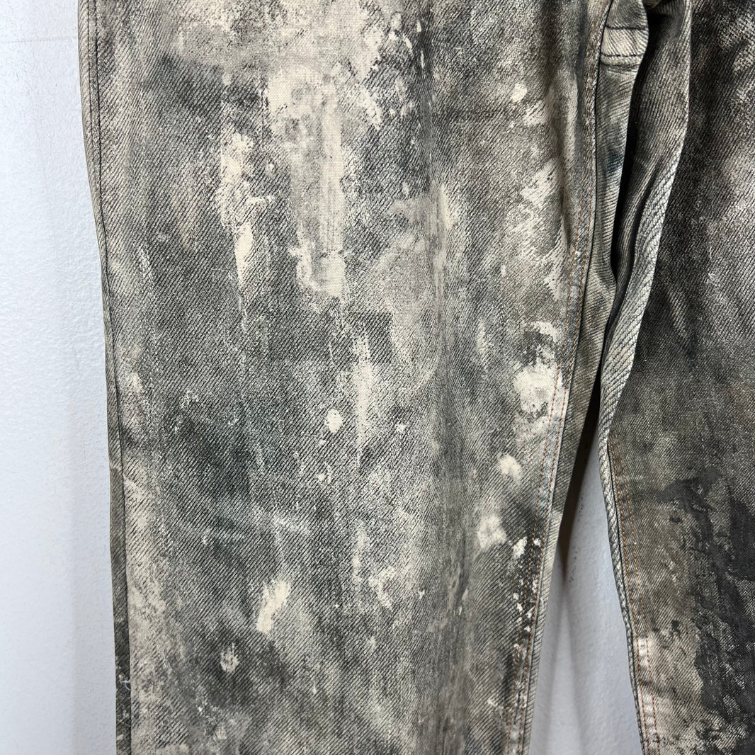 Acne Studios Paint Splatter Trompe Denim Jeans