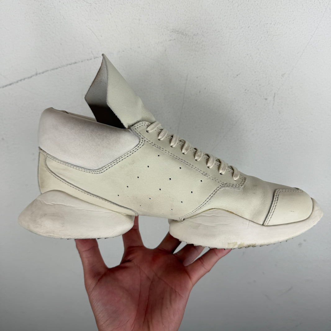Rick Owens Adidas White Runner Sneakers