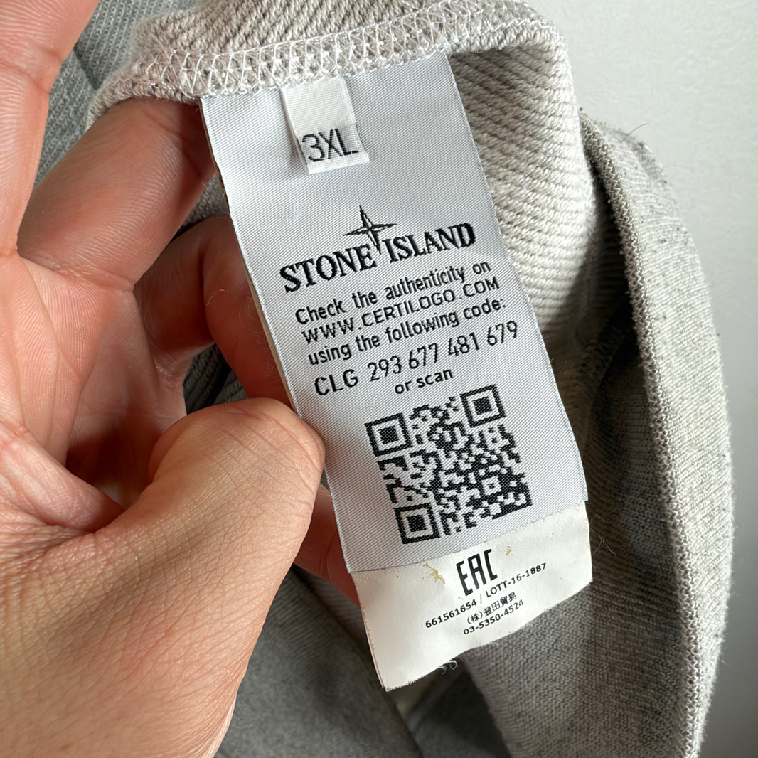 Stone Island Gray Zipper Pocket Crewneck