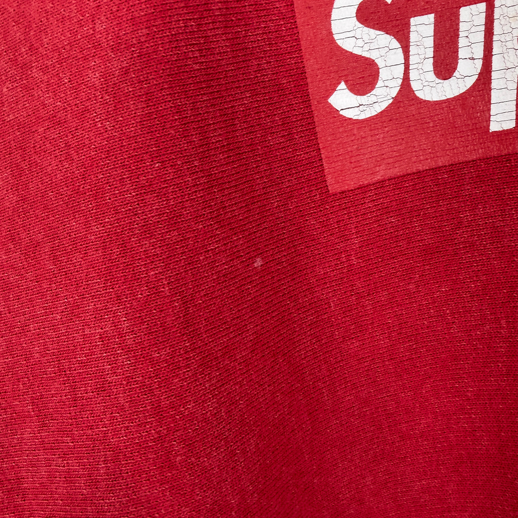 Supreme Red Washed Box Logo Sweater