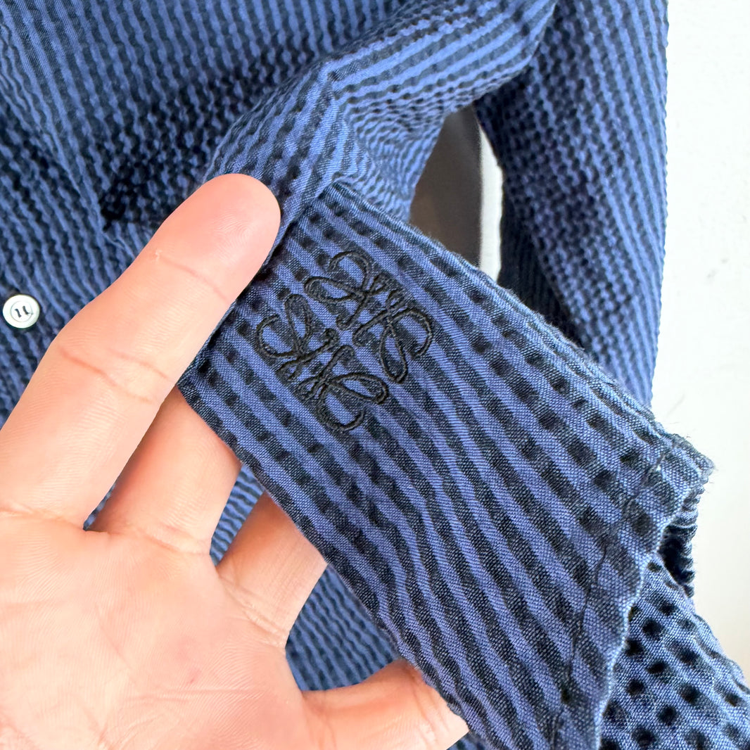Loewe Pleated Hooded Button Up Jacket