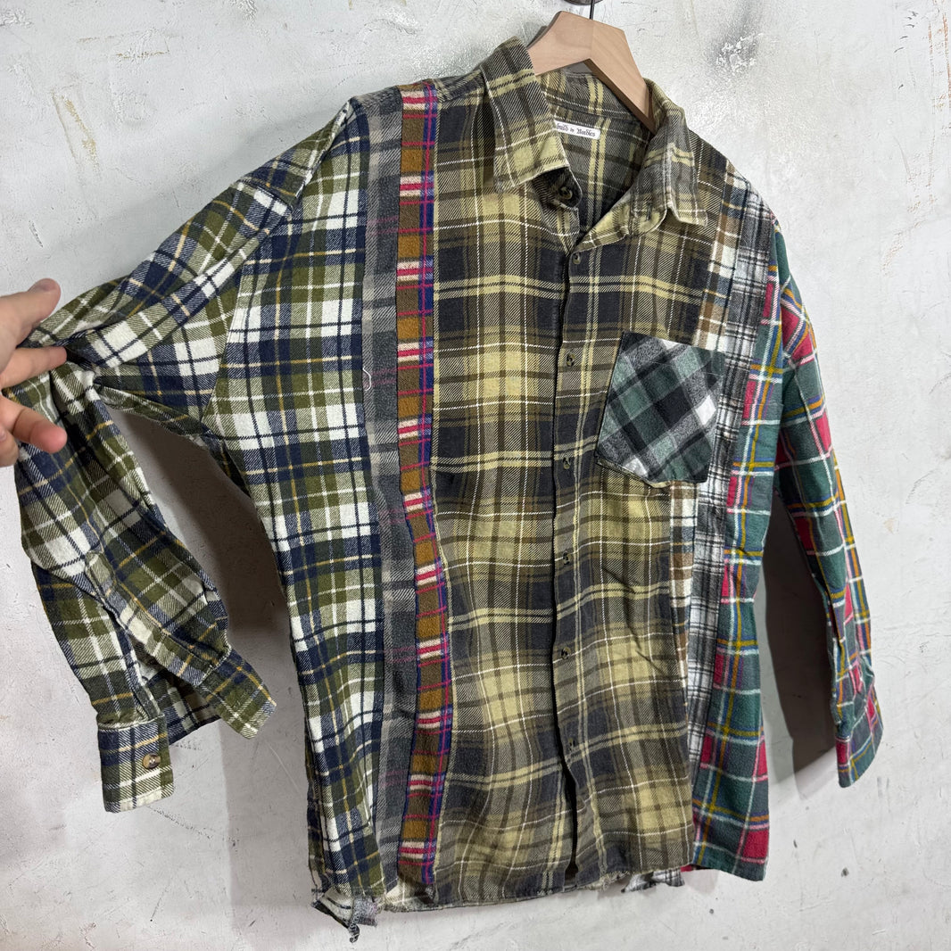 Needles Rebuilt Beige Plaid Flannel