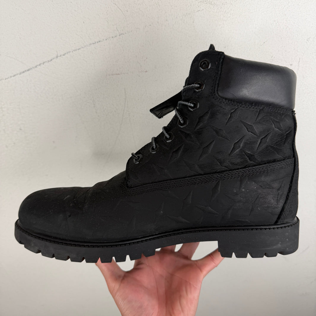 Supreme Timberland Black 6 Inch Diamond Plate Boots
