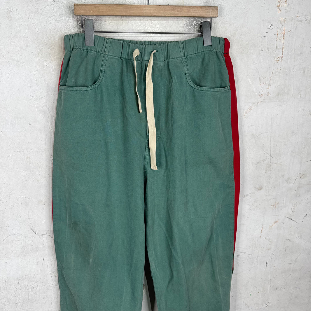Gucci Green Paneled Nylon Pants
