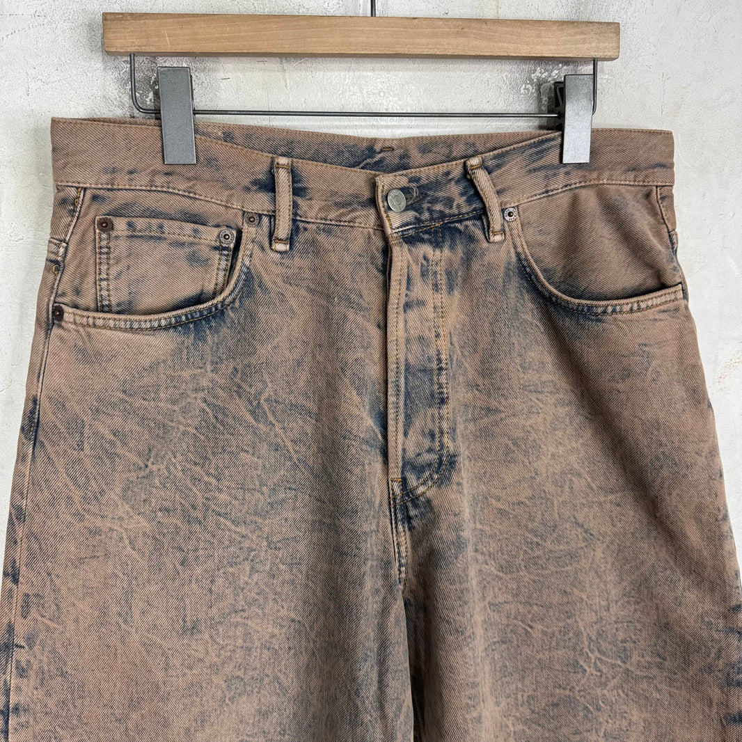 Acne Studios Muddy Dyed Long Denim Shorts