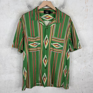RRL Green Southwestern Print S/S Shirt