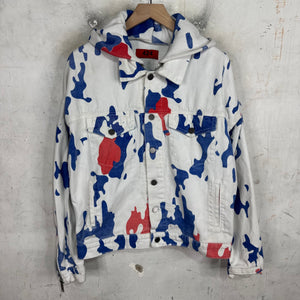 424 Camo Hooded Denim Jacket