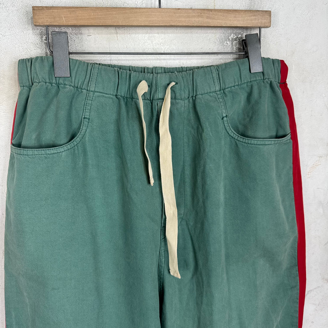 Gucci Green Paneled Nylon Pants