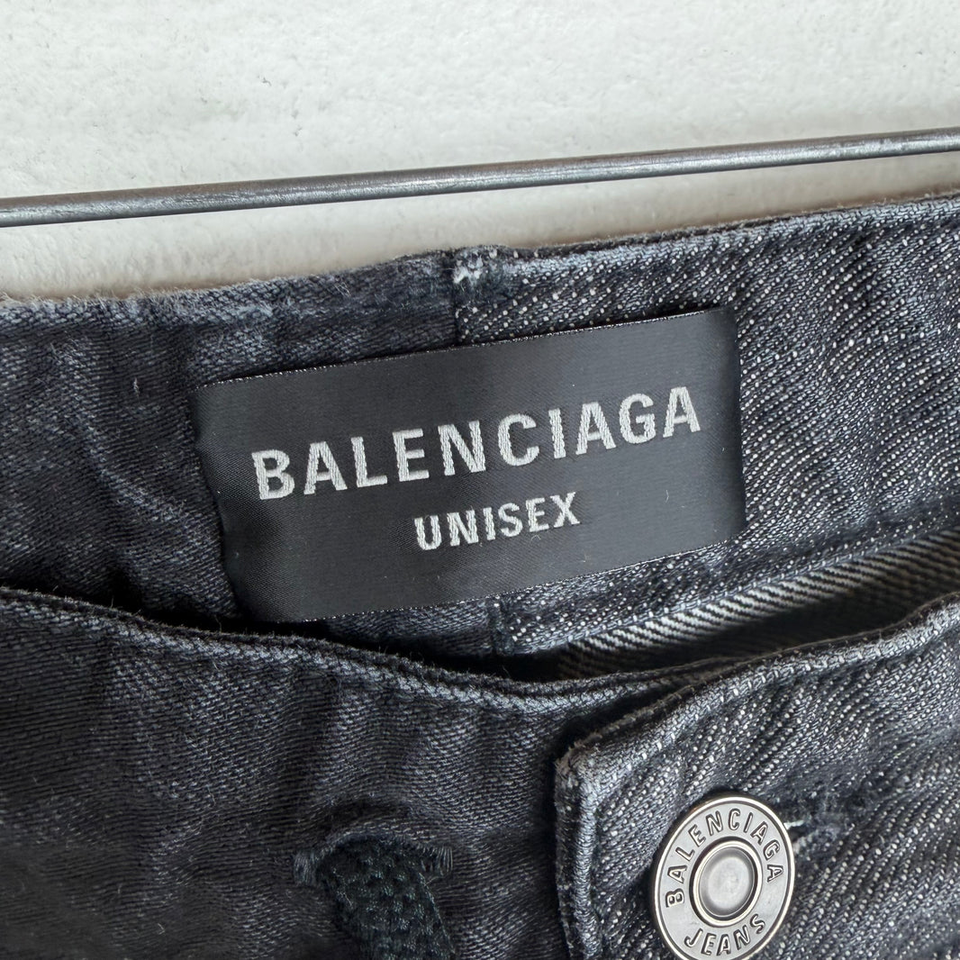 Balenciaga Black Fifty-Fifty Jeans