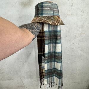 Marine Serre Plaid Scarf Bucket Hat