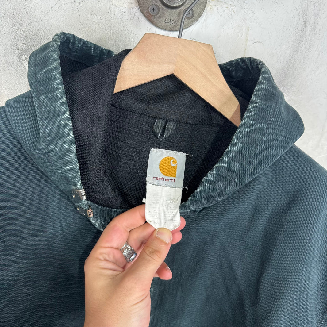 Vintage Carhartt Faded Hooded Work Jacket