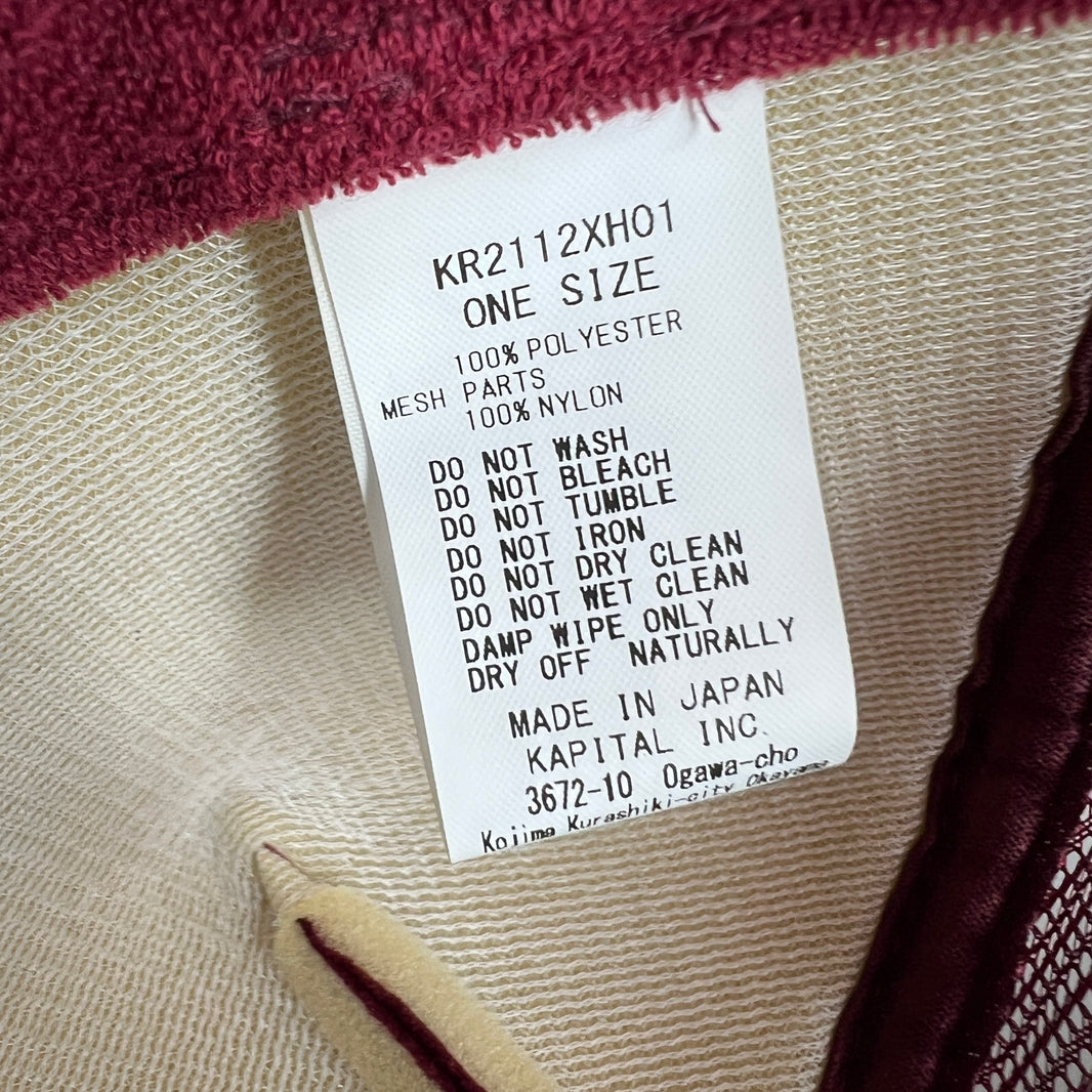 Kapital Maroon Denim Coating Service Trucker Hat