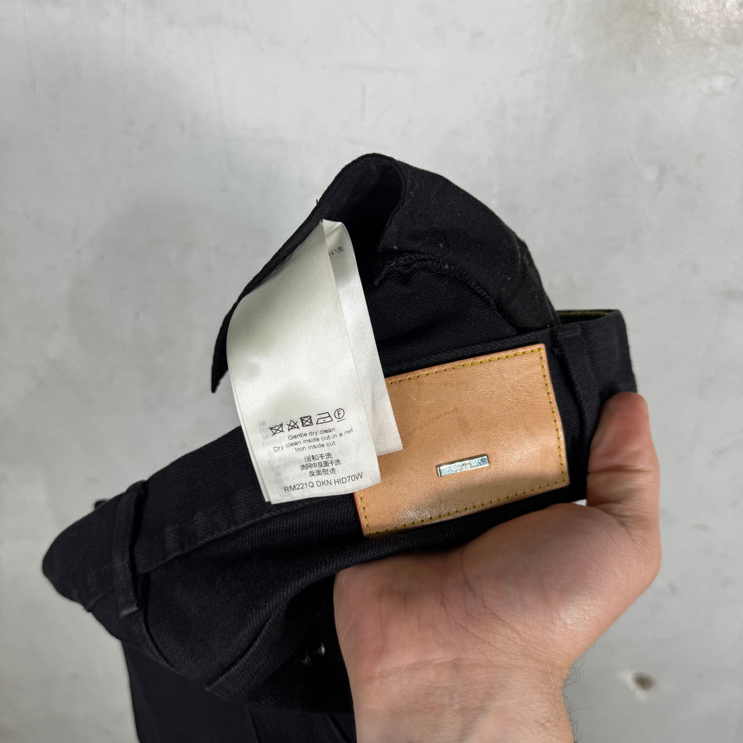 Louis Vuitton Slim Straight Black Tonal Jeans
