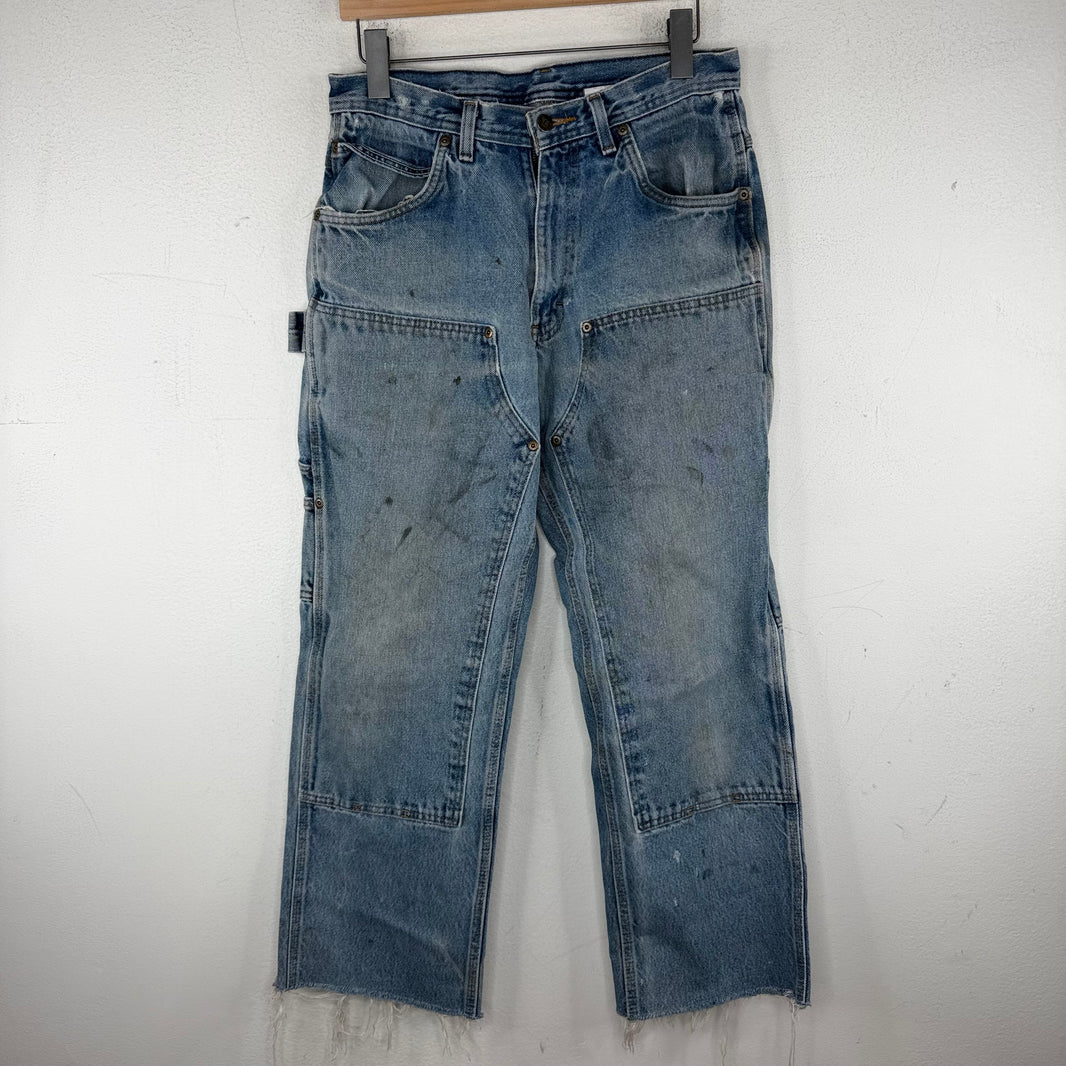 Vintage Smoked Denim Double Knee Jeans