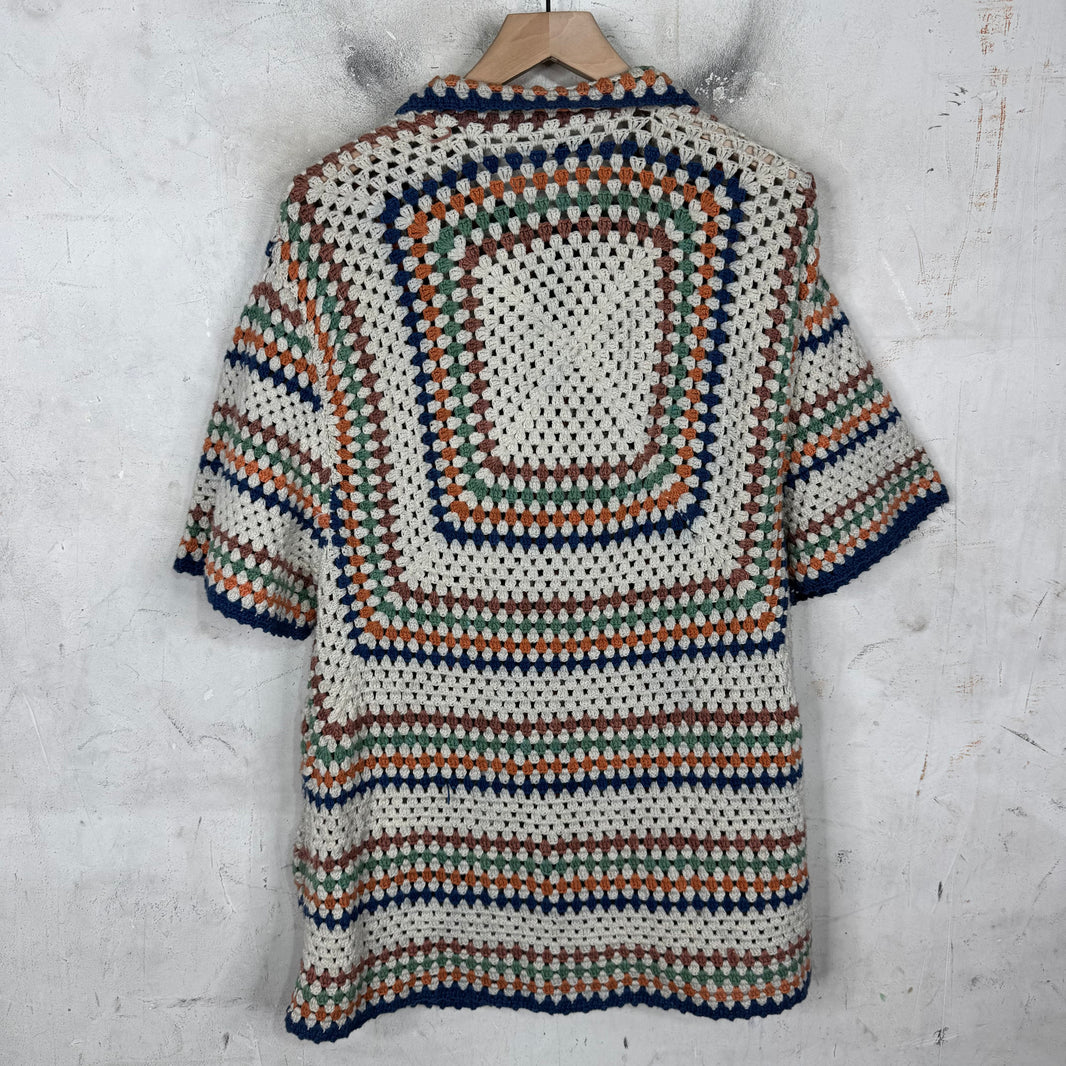 Bode Multicolor Crochet Shirt