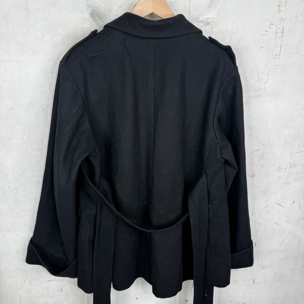 Balenciaga Black Peacoat