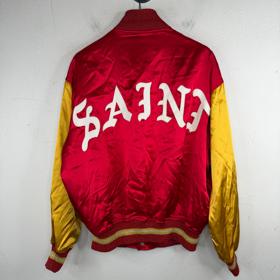 Saint Michael Red Satin Bomber Jacket