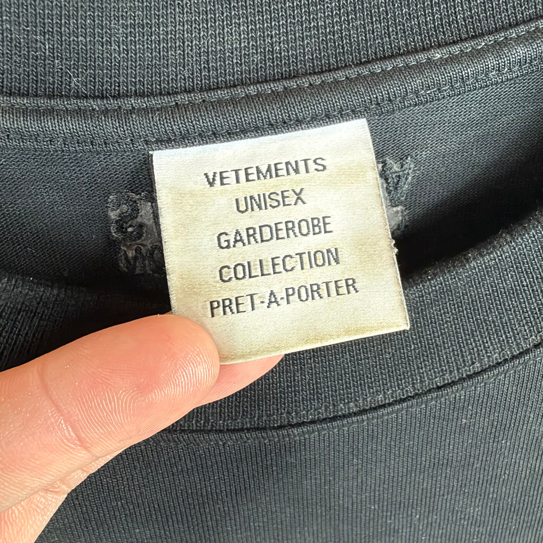 Vetements Yellow Printed Washtag L/S T-Shirt