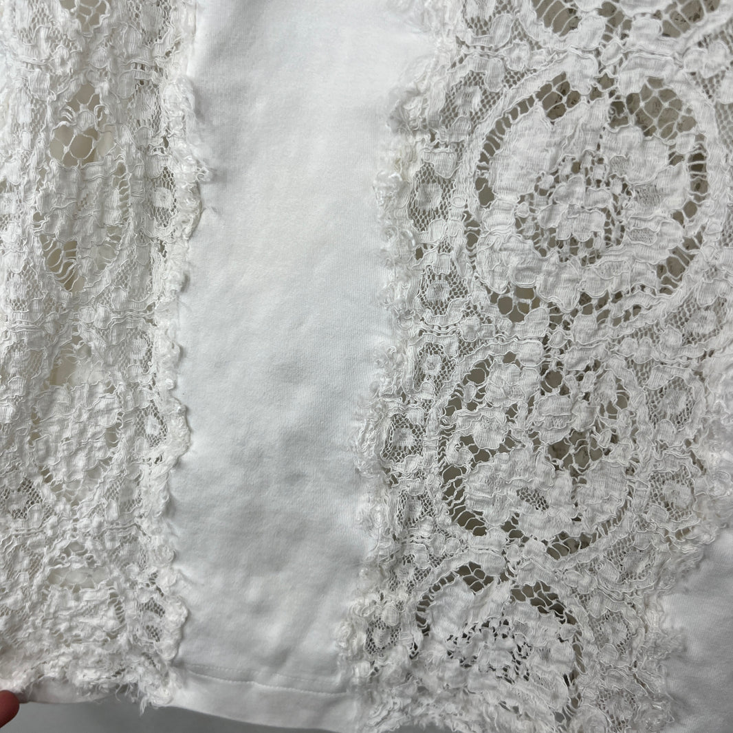 Dolce & Gabanna Floral Lace Hybrid T-Shirt