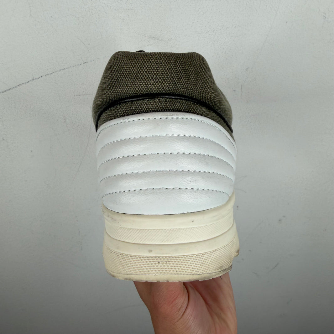 Chanel Olive Canvas Trainers