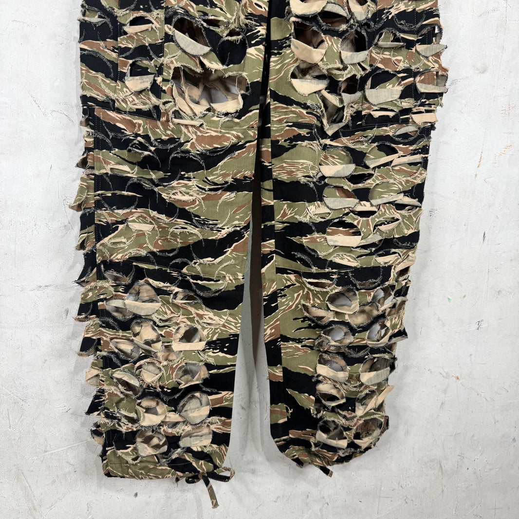 Vetements Laser Cut Camo Cargo Pants