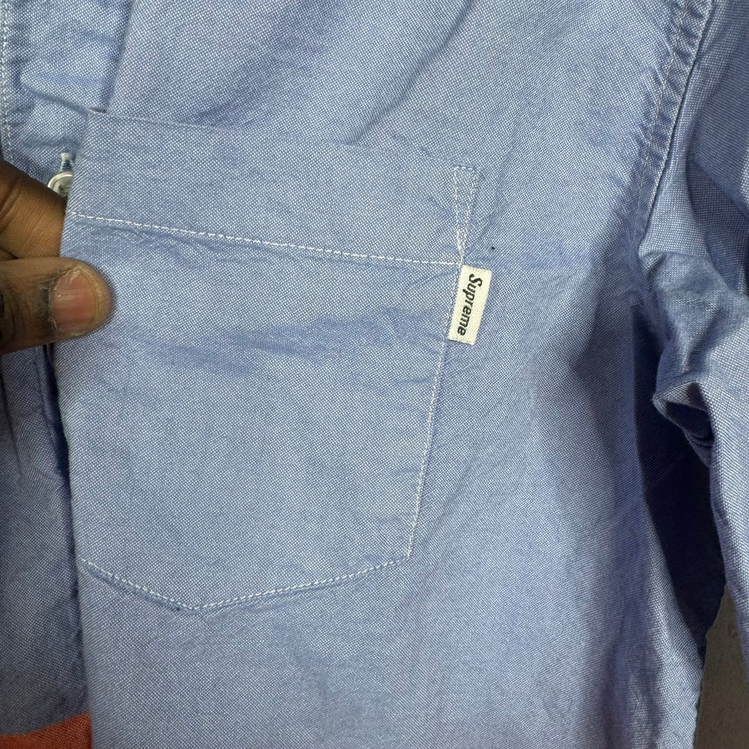 Supreme Split ‘13 Blue Button Up Shirt