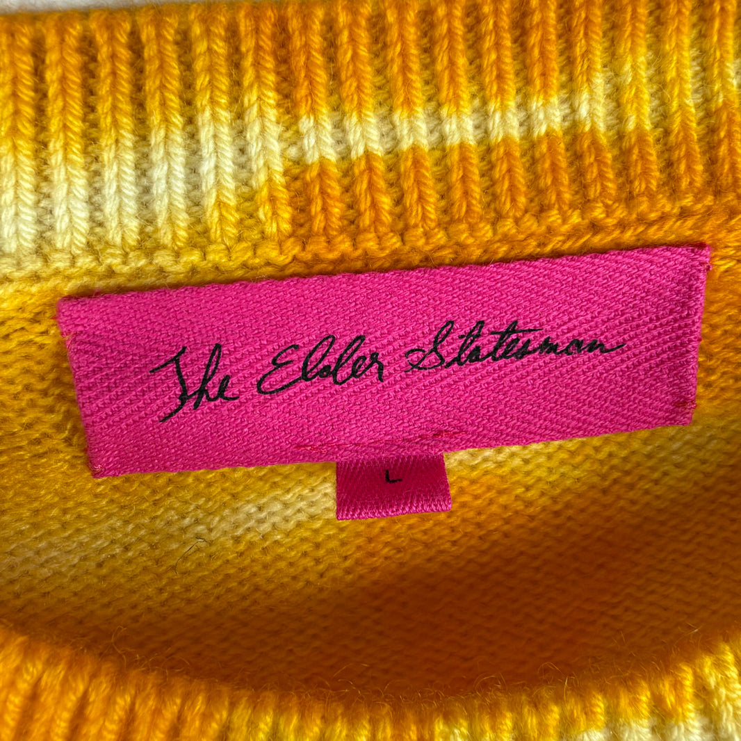 Elder Statesman Yellow Tie-Dye Sweater