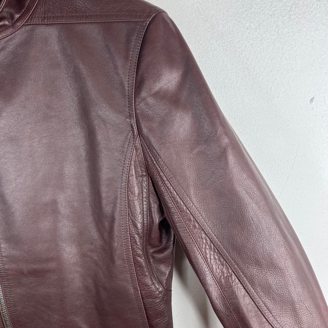 Rick Owens Raisin Leather Molino Jacket