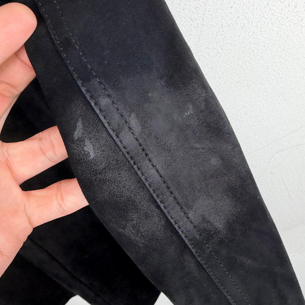 Our Legacy Leather Suede Zip Shirt