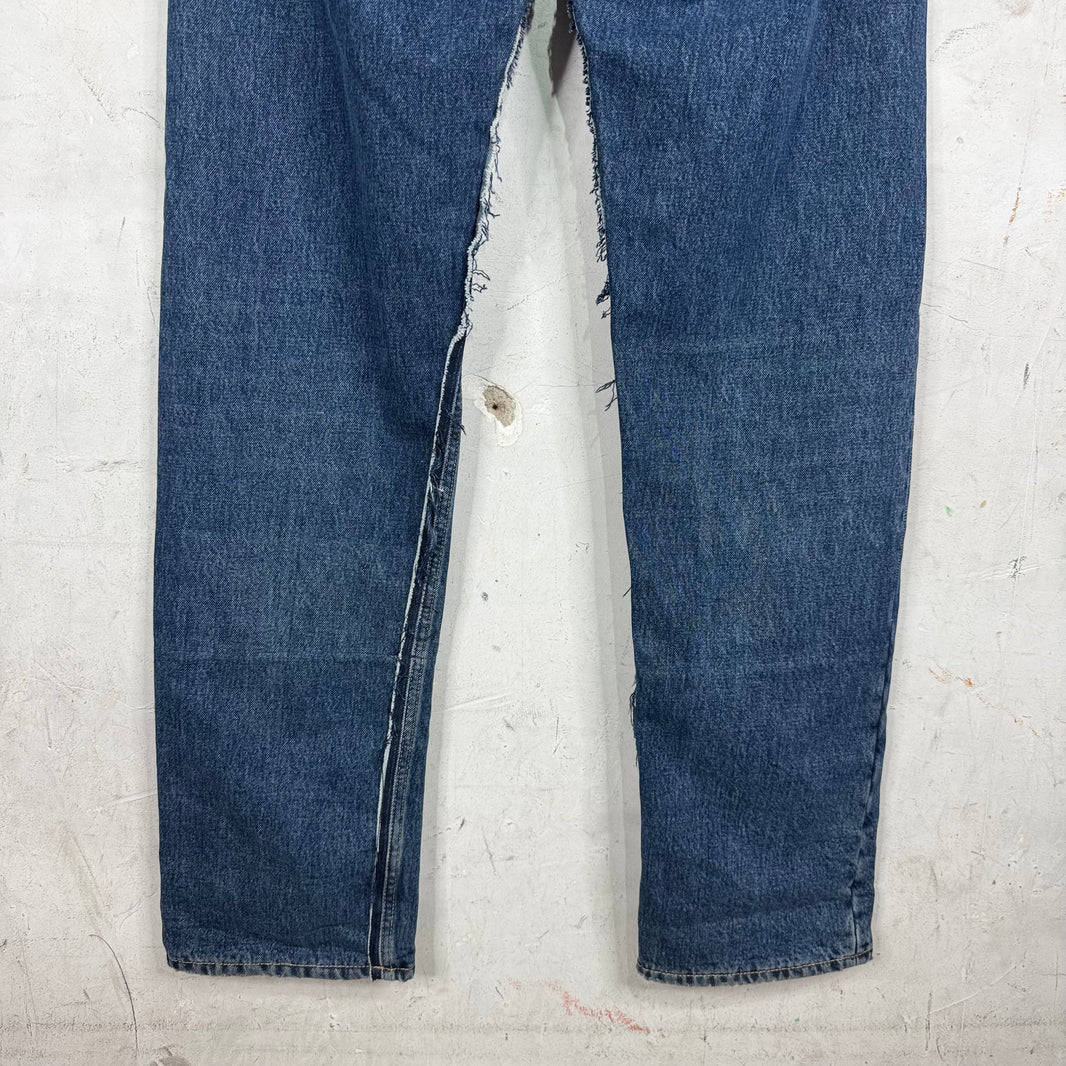 Margiela Pendleton Layered Distressed Jeans