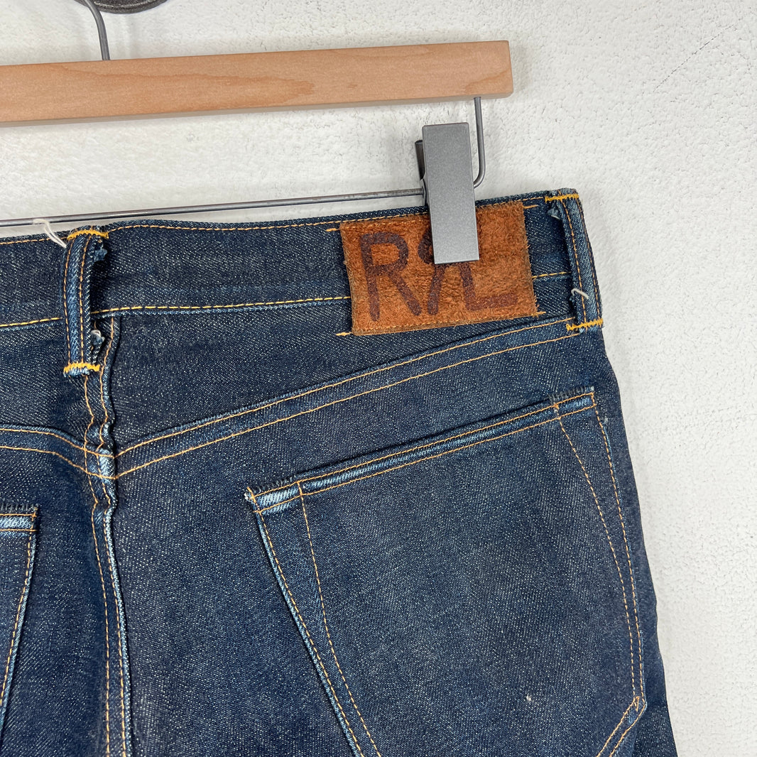 RRL Slim Fit Dark Blue Denim Jeans