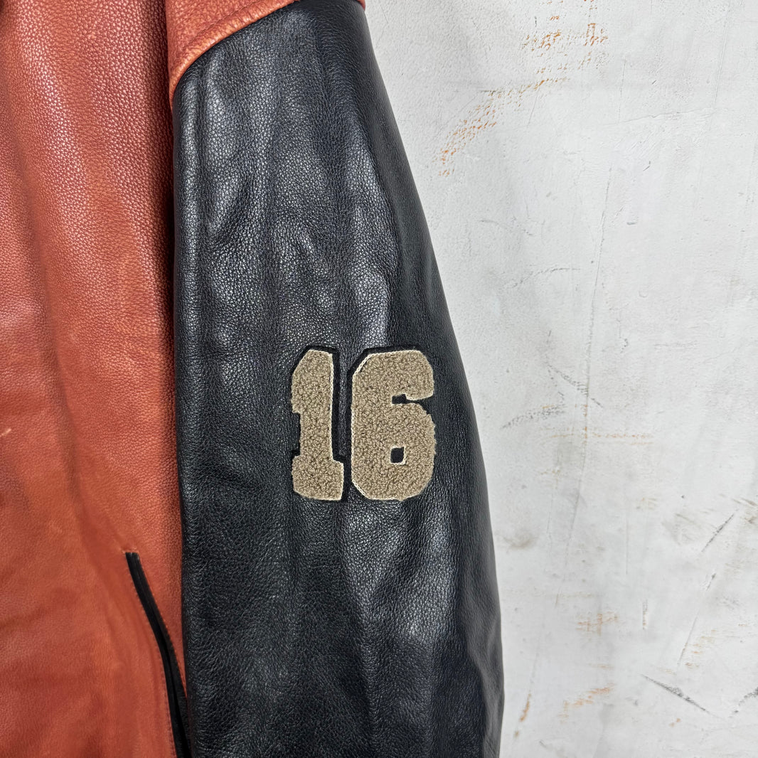 Celine Chenille Patched Leather Varsity