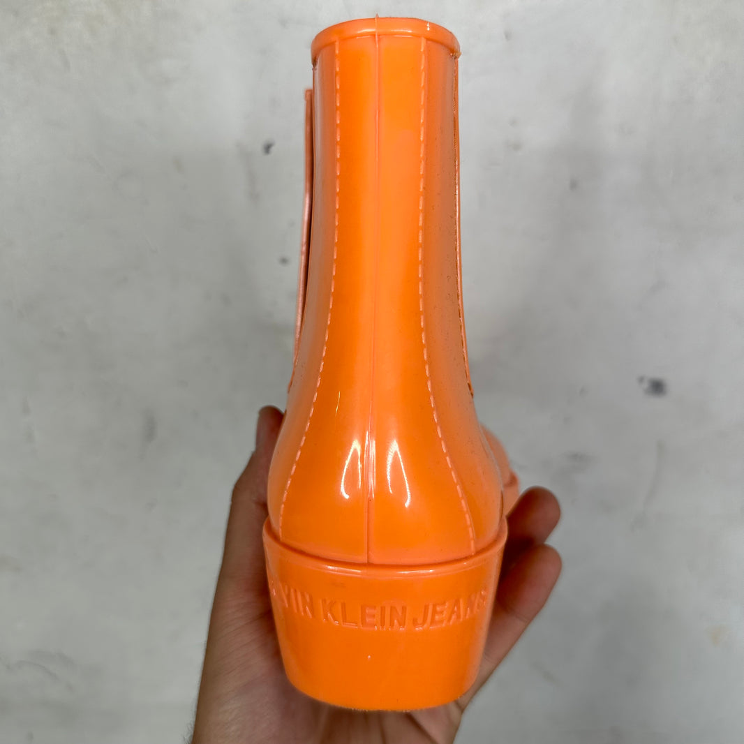 Calvin Klein 205W39NYC Orange Cole Rubber Boots