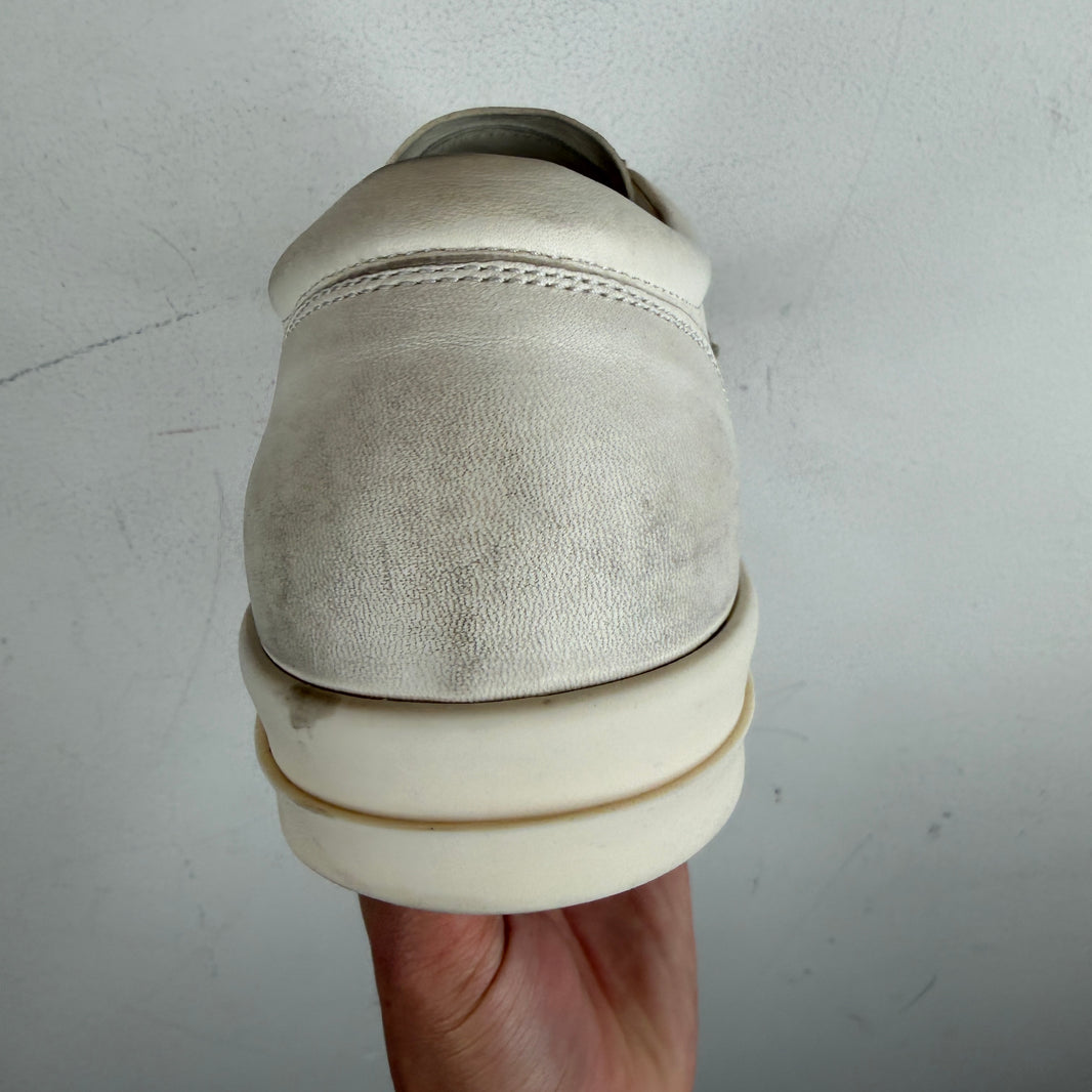 Rick Owens White Leather Vans