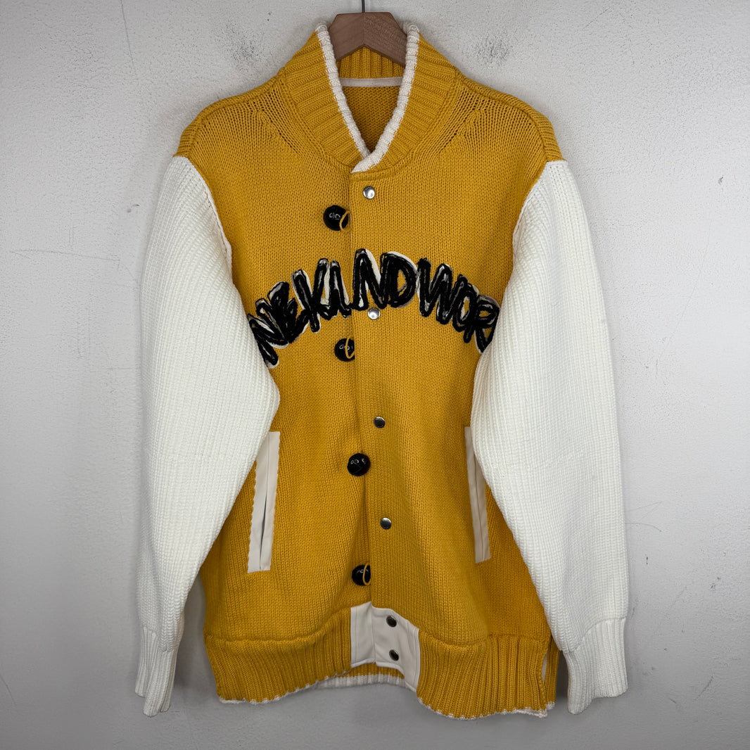 Sacai Eric Haze Two Tone Knitted Varsity Jacket