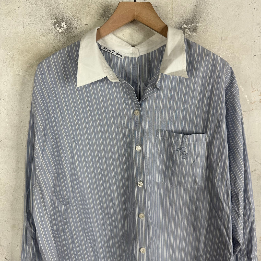 Acne Studios Double Collar Striped LS Shirt