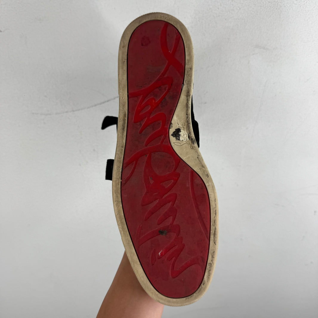 Christian Louboutin Black Multi Strap Hi Top Sneaker
