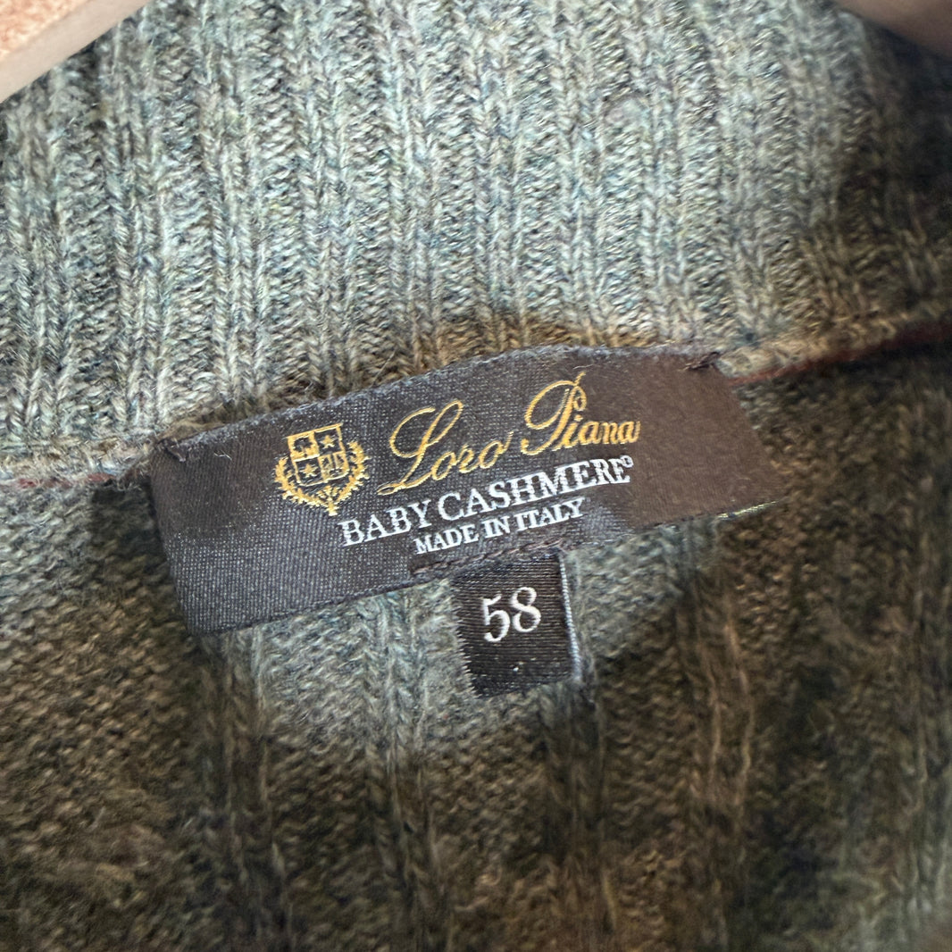 Loro Piana Baby Cashmere Quarter Zip Sweater