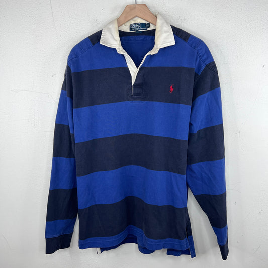 Polo Ralph Lauren Blue/Navy Striped Longsleeve Polo T-Shirt