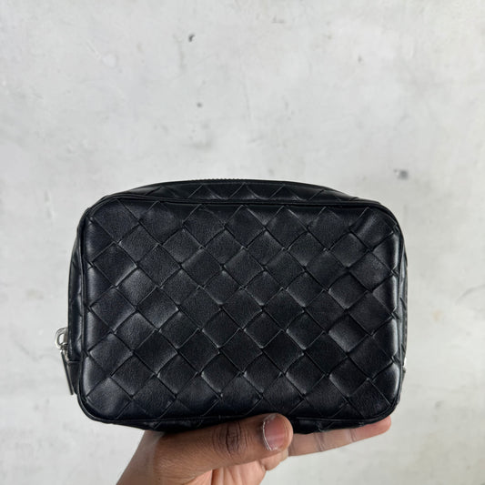 Bottega Veneta Black Woven Mini Pouch