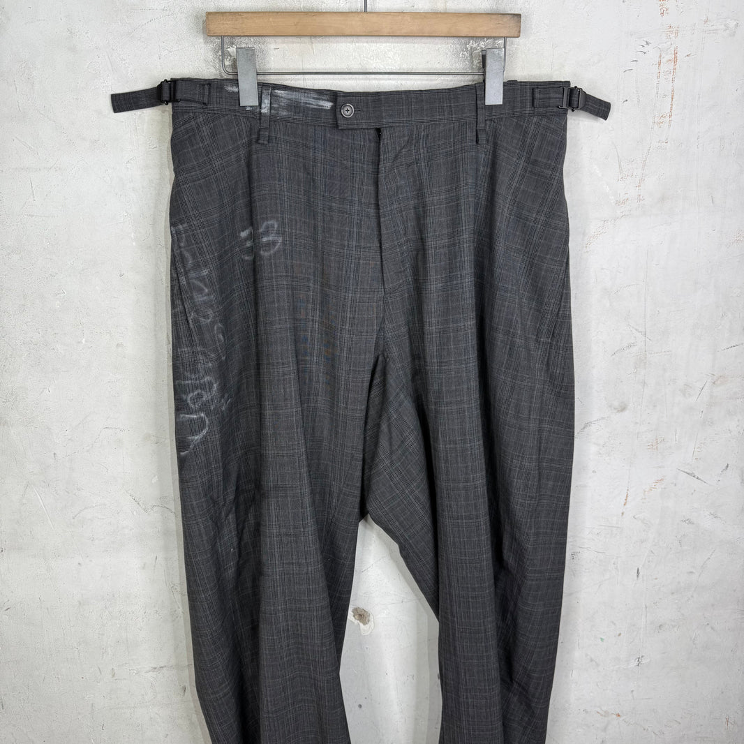Balenciaga Grafitti Tartan Trousers
