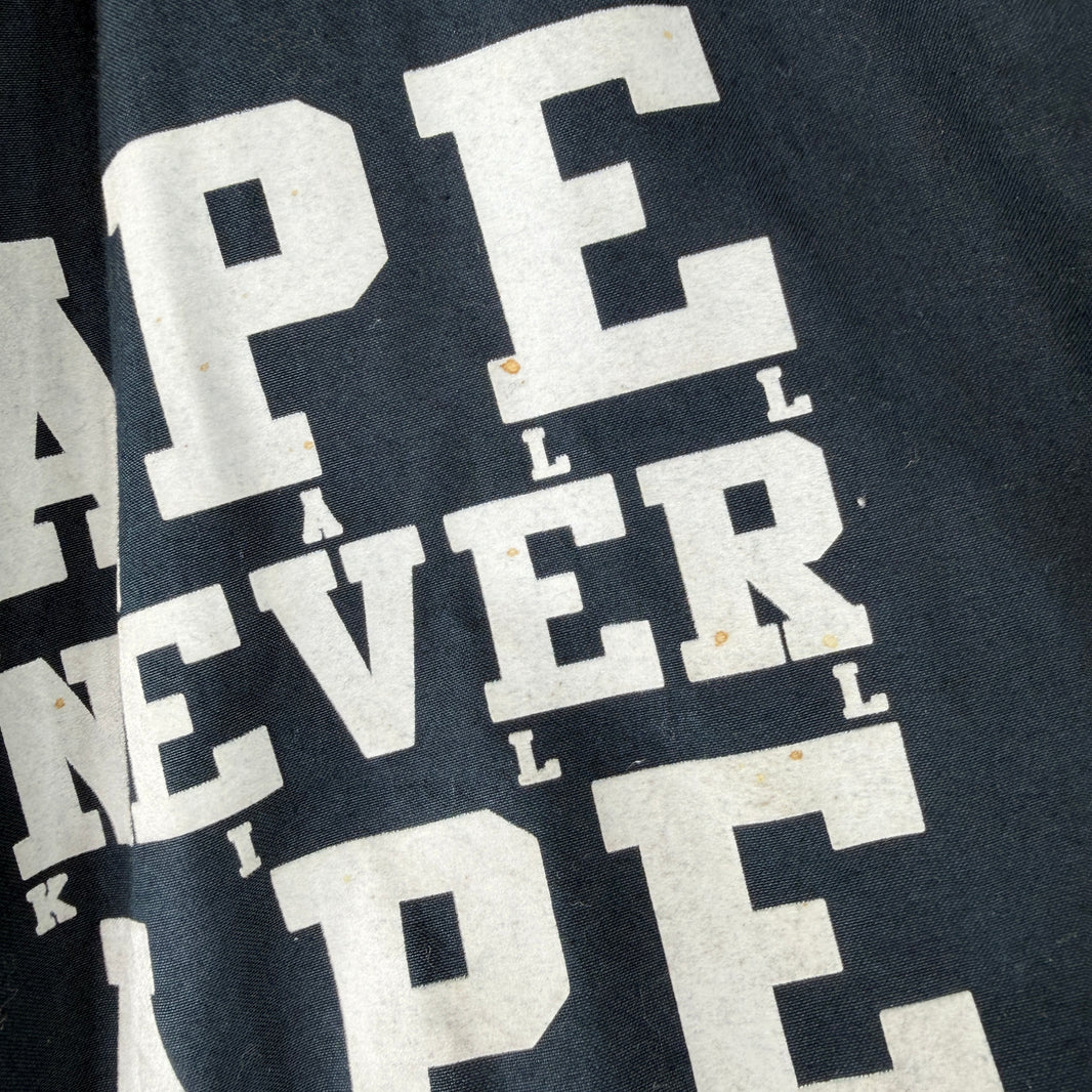 Bape Navy Cotton Varsity Jacket