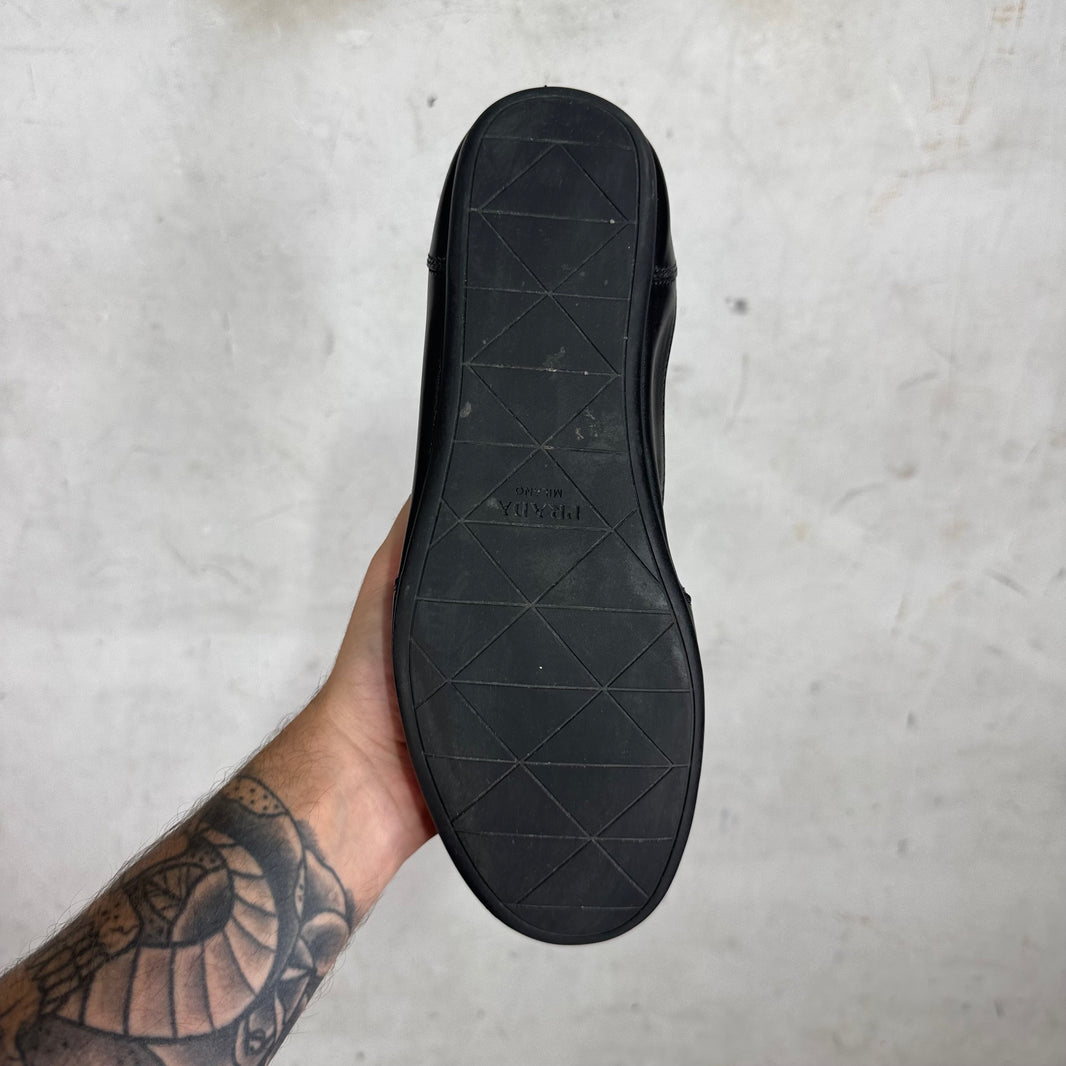 Prada Leather Collapse Sneakers