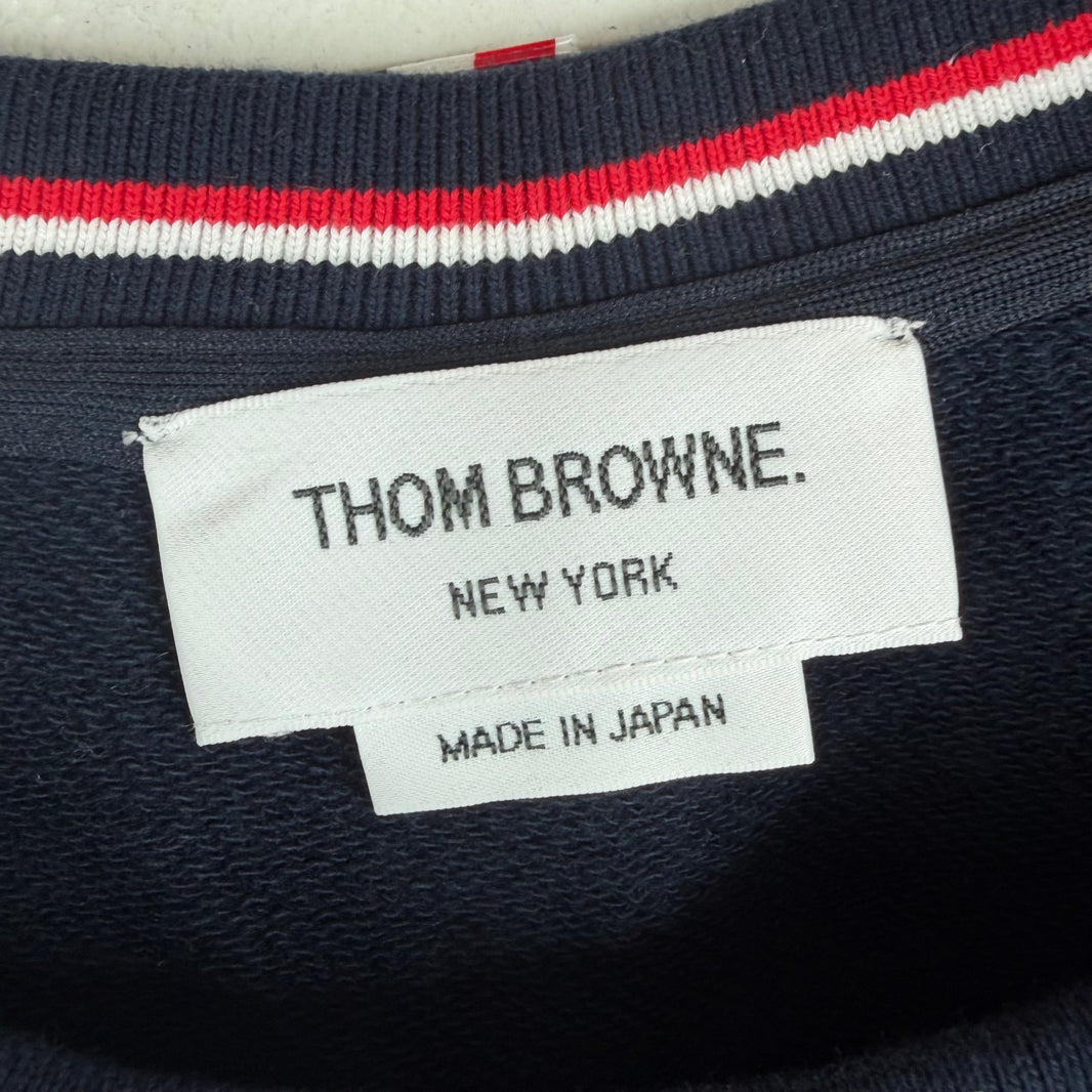 Thom Browne Navy Crewneck