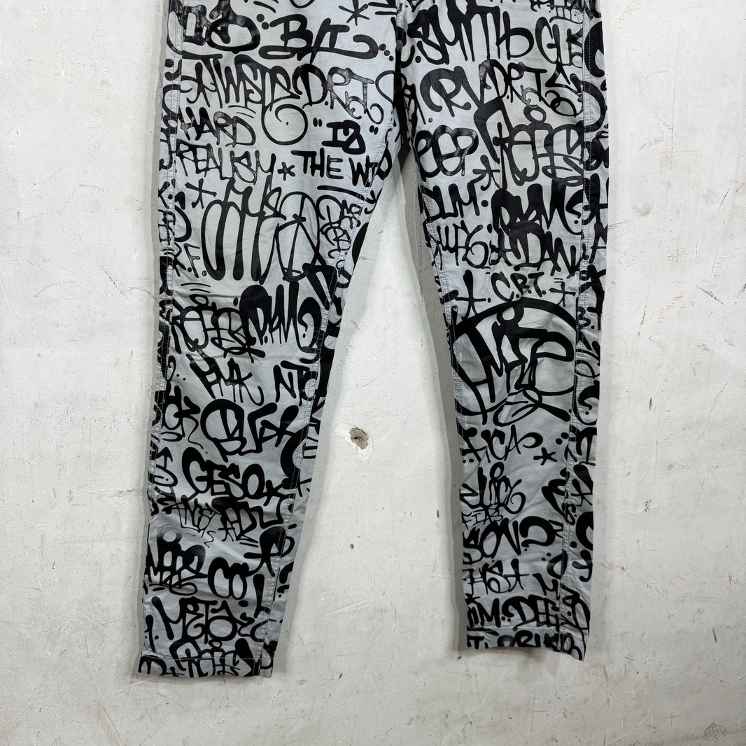 CDG Printed Script Trousers