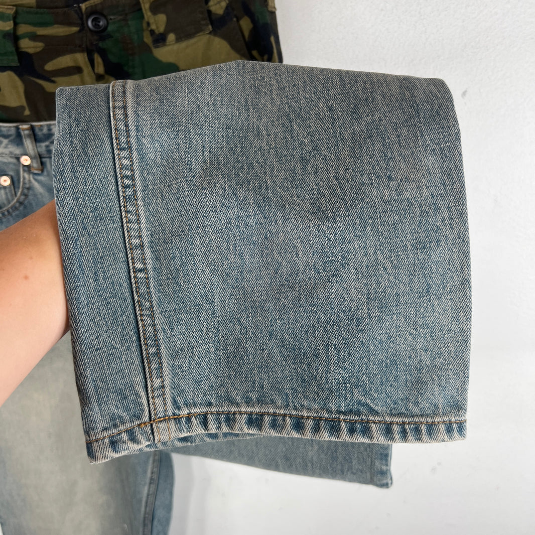 Balenciaga Camo Double Layer Denim Jeans