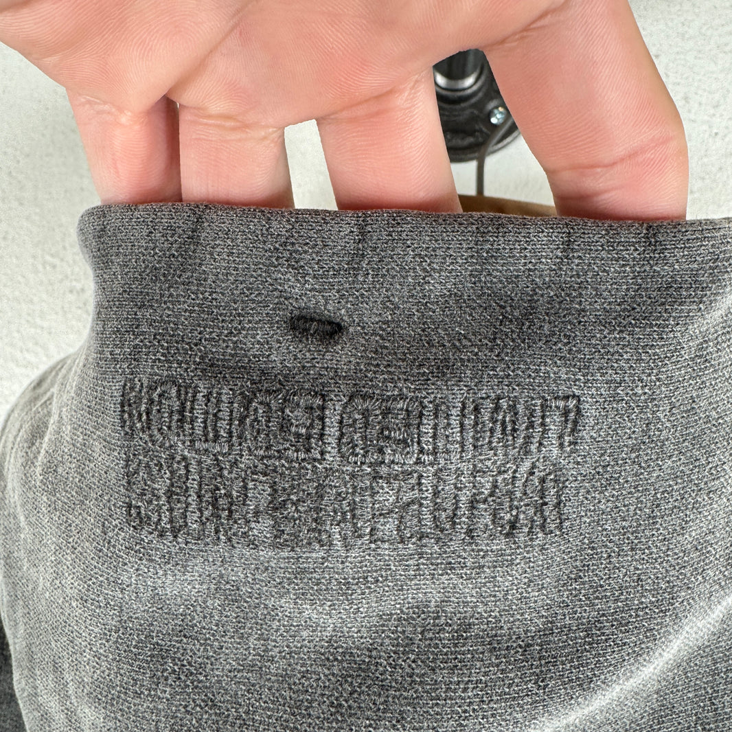 Vetements Stitch Logo Charcoal Hoodie
