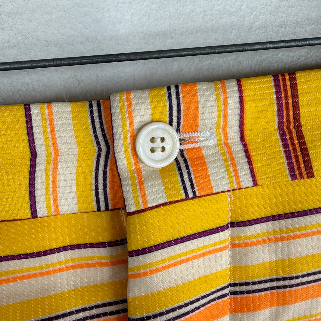 CDG Homme Plus Striped Elastic Panel Shorts