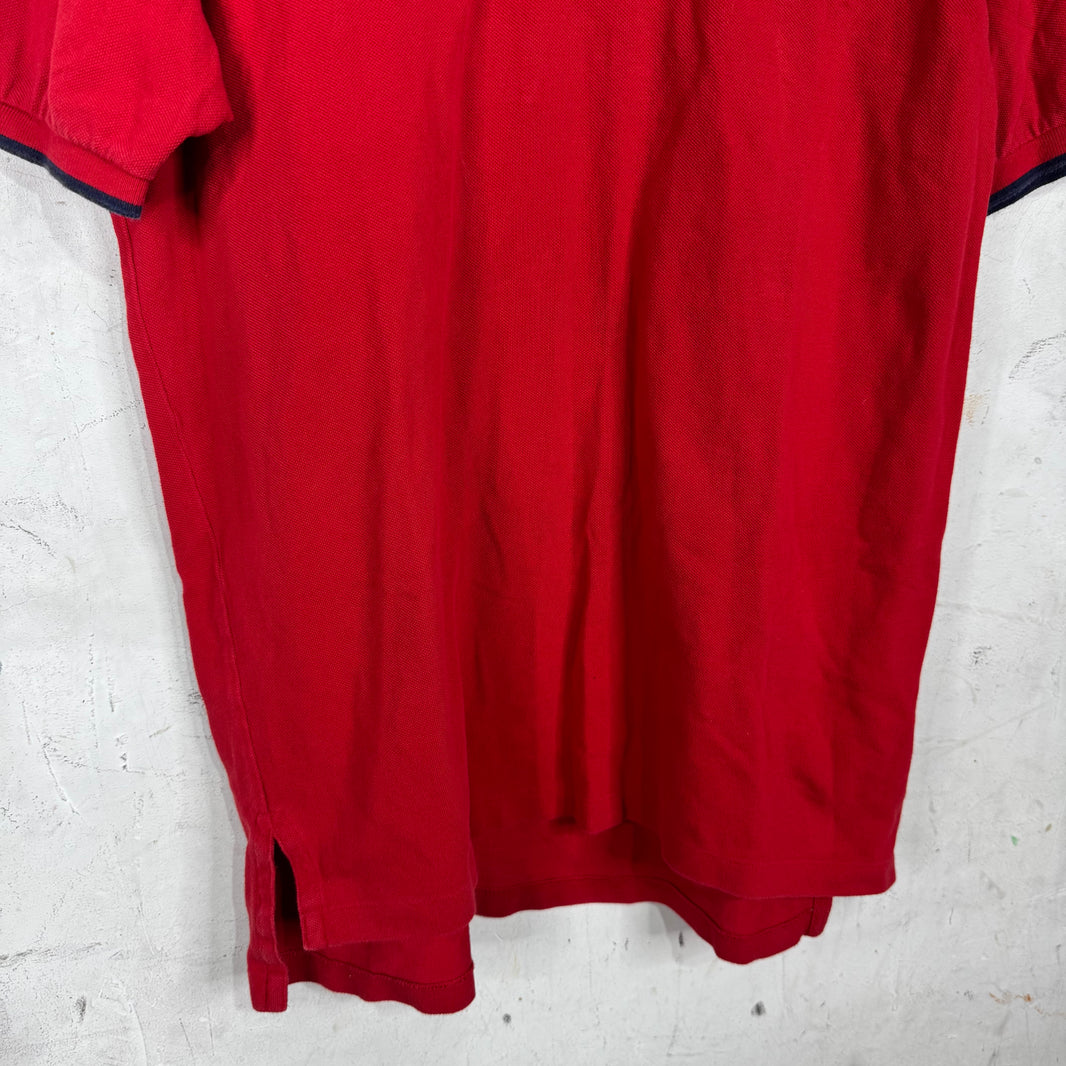 Ralph Lauren Red/Gold Big Pony Crested Polo